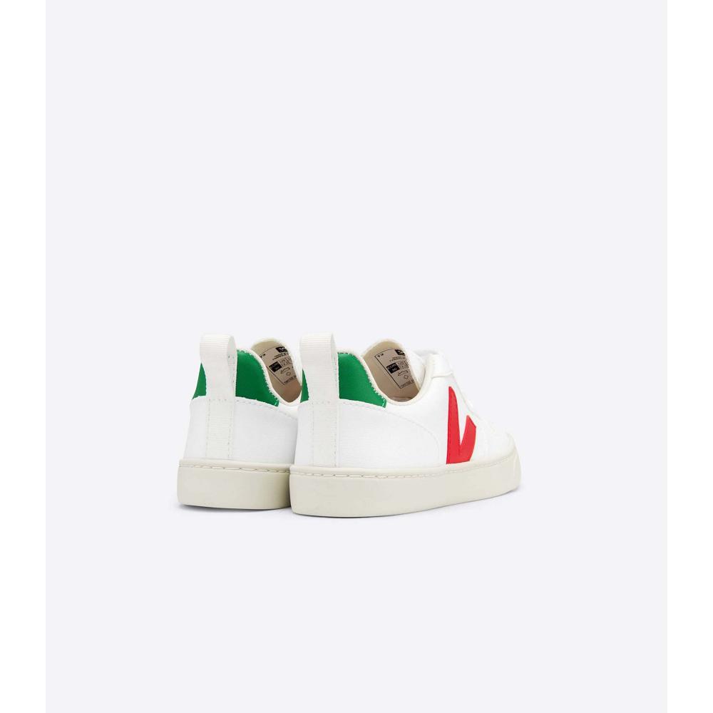 Αθλητικά Παπούτσια παιδικα Veja V-10 LACES CWL White/Green/Red | GR 865YXF